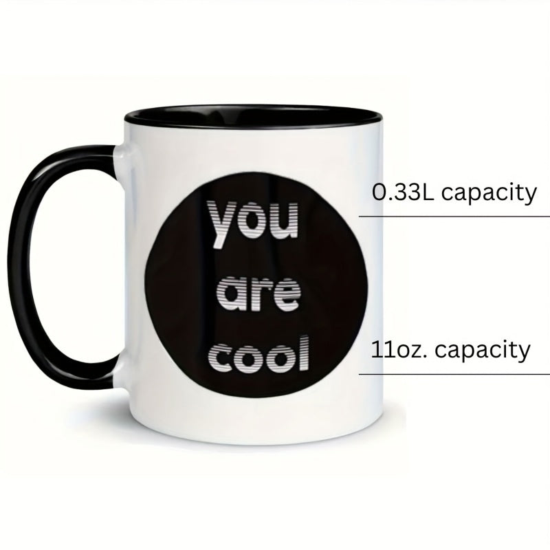Tailorly Black Accent 11 oz Mug - 11 ounces you are awesome ceramic coffee cup great for of the year a for _f10628fc8bab40759616e5258630ee11