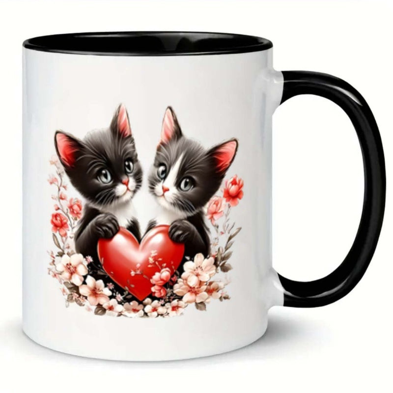 Tailorly Black Accent 11 oz Mug - humorous cats