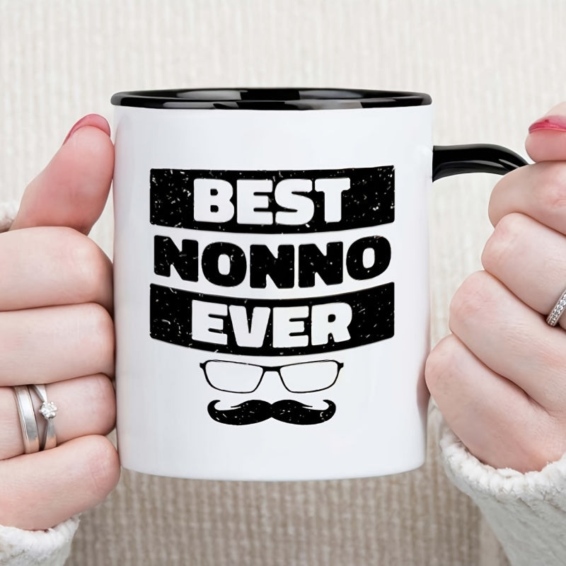 Tailorly Black Accent 11 oz Mug - mustache themed
