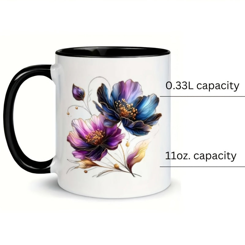 Tailorly Black Accent 11 oz Mug - vibrant abstract coffee mug design