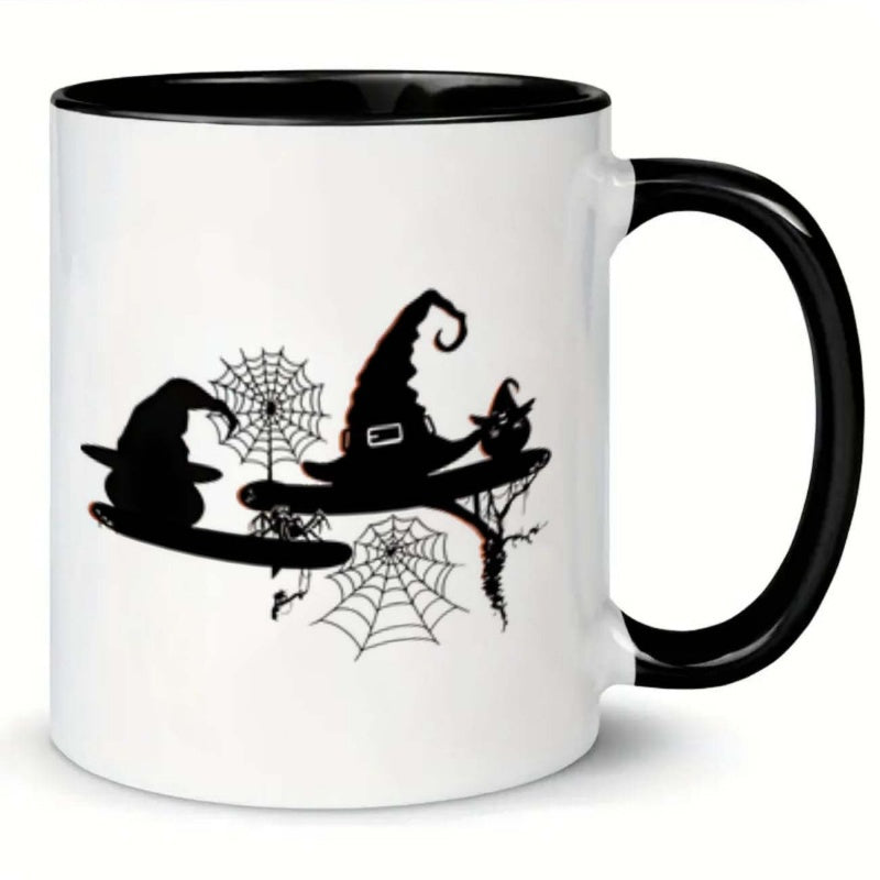 Tailorly Black Accent 11 oz Mug - Spider Web