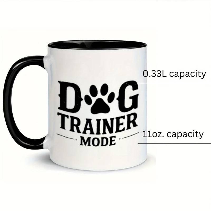 Tailorly Black Accent 11 oz Mug - paw print with paw bone