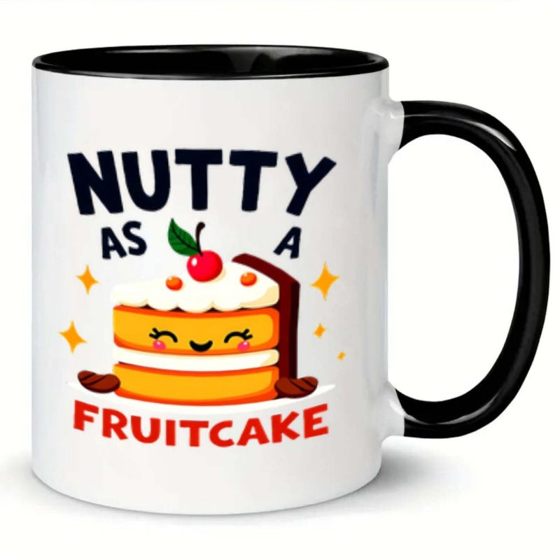 Tailorly Black Accent 11 oz Mug - cherry cake
