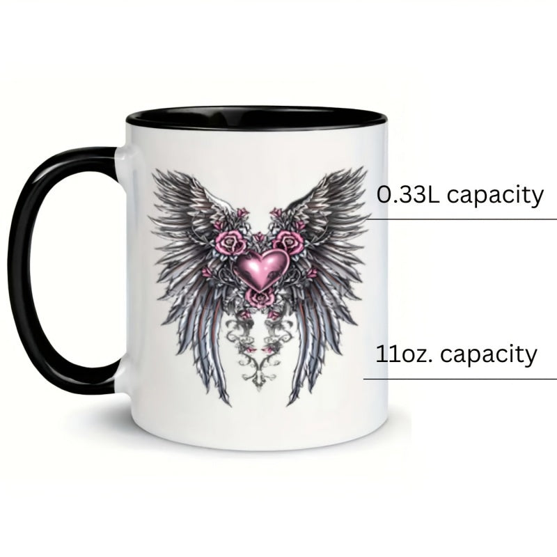 Tailorly Black Accent 11 oz Mug - roses funny text