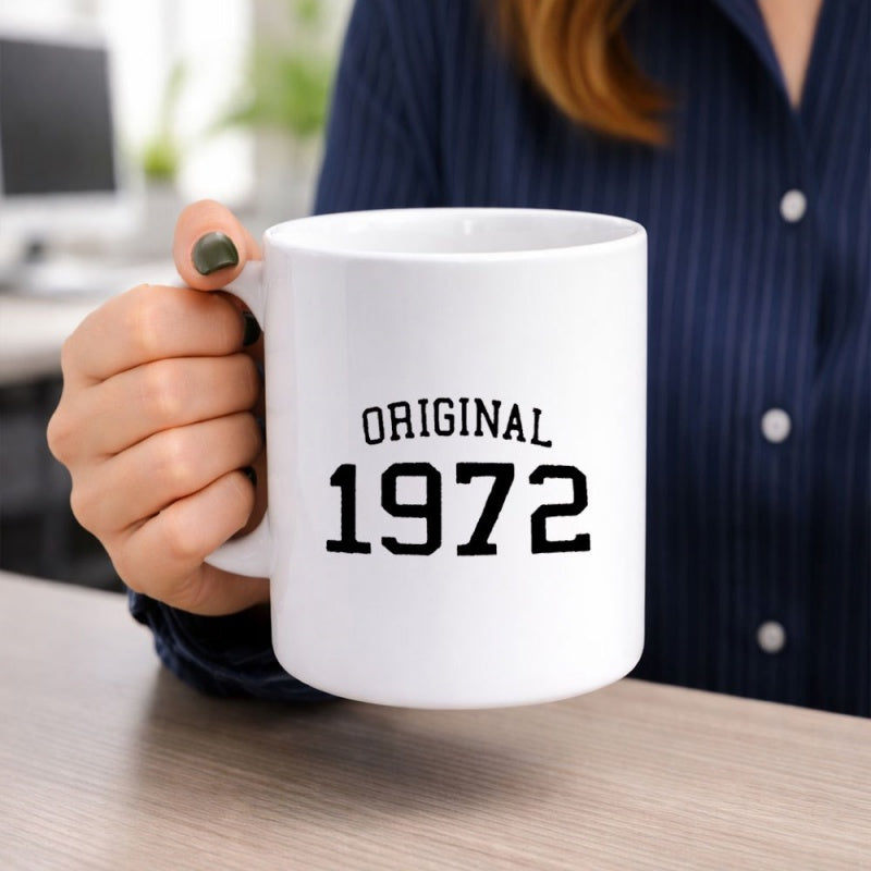 Tailorly White Ceramic 11 oz Mug - Original 1972 Vintage Style Bold Black Typography On A Classic Ceramic Coffee Mug