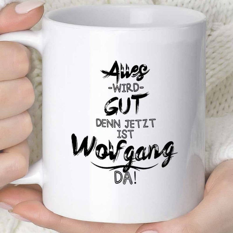 Tailorly White Ceramic 11 oz Mug - Minimalist White Ceramic Coffee Cup Featuring Bold Artistic Typography Design Mug