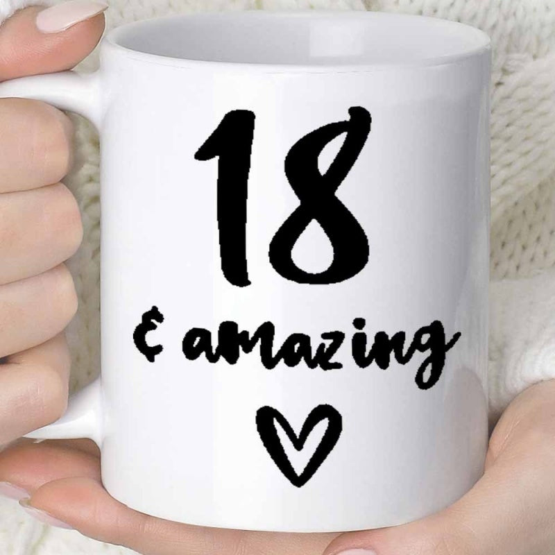 Tailorly White Ceramic 11 oz Mug - 18 Amazing Minimalist White Ceramic Vessel Featuring Hand Written Bold Script Celebration Decorative Mug
