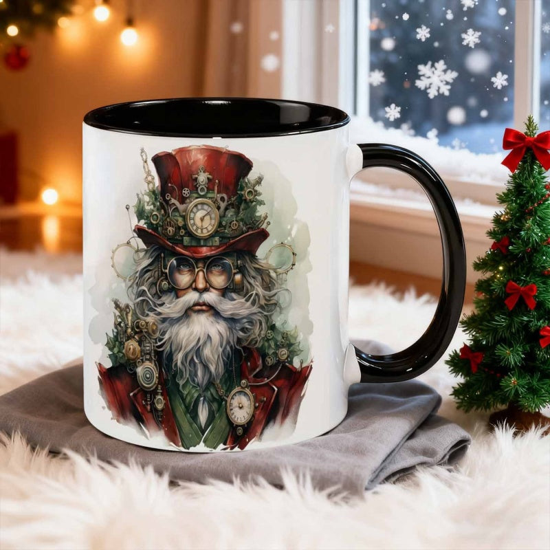 Tailorly Black Accent 11 oz Mug - steampunk mechanical design