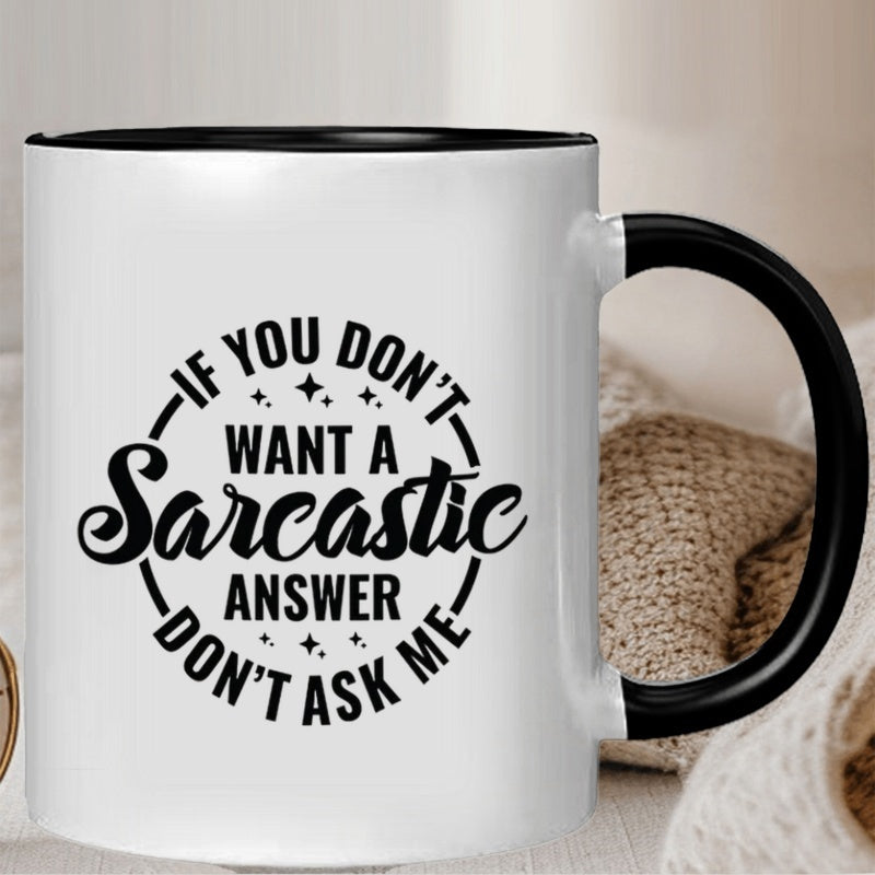Tailorly Black Accent 11 oz Mug - humorous text design