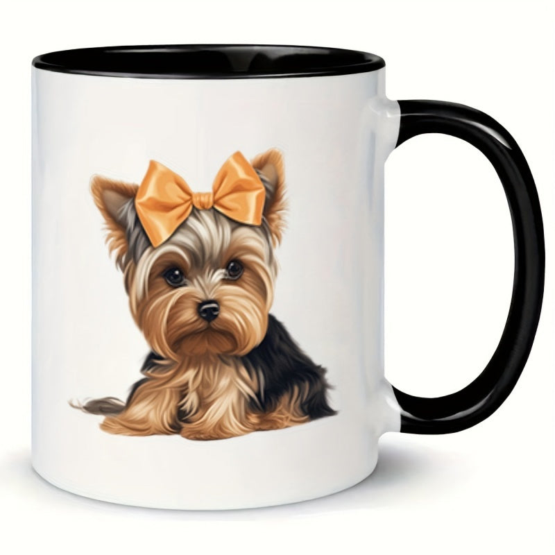 Tailorly Black Accent 11 oz Mug - yorkshire terrier