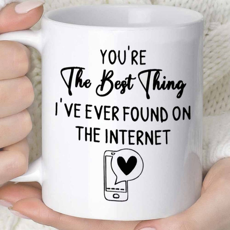 Tailorly White Ceramic 11 oz Mug - internet themed design
