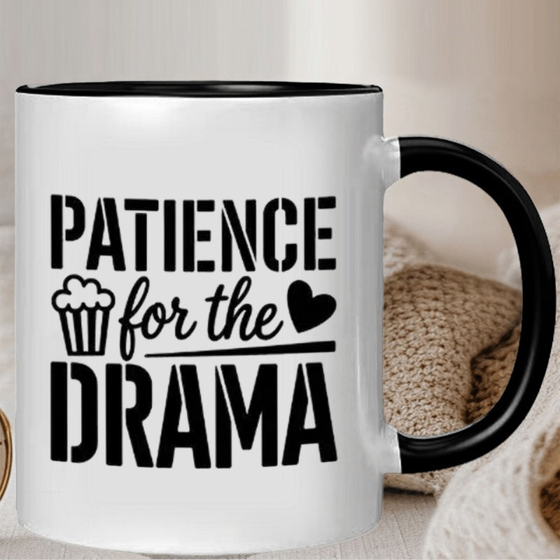 Tailorly Black Accent 11 oz Mug - drama pattern