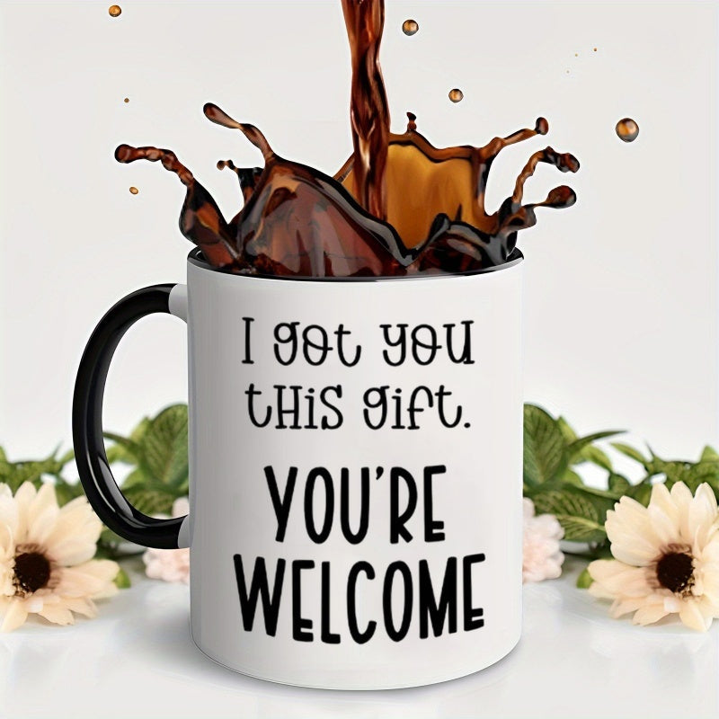 Tailorly Black Accent 11 oz Mug - this gift youre welcome pattern