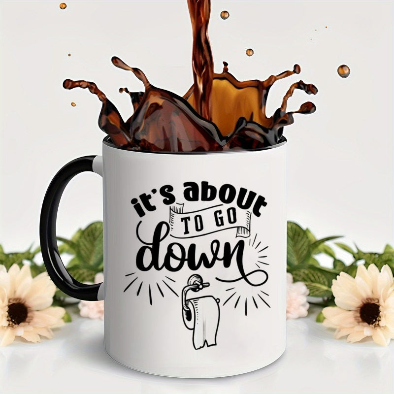 Tailorly Black Accent 11 oz Mug - cartoon characters lettering