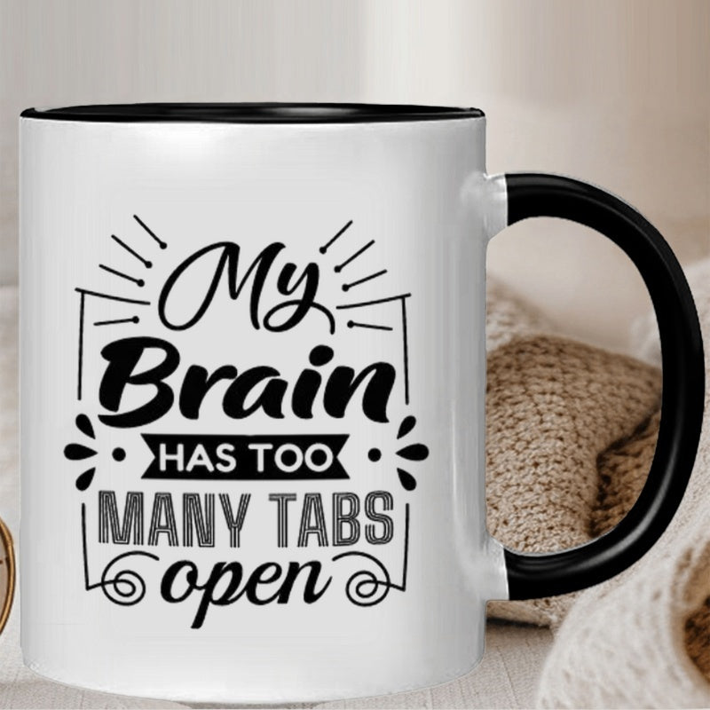 Tailorly Black Accent 11 oz Mug - open pattern