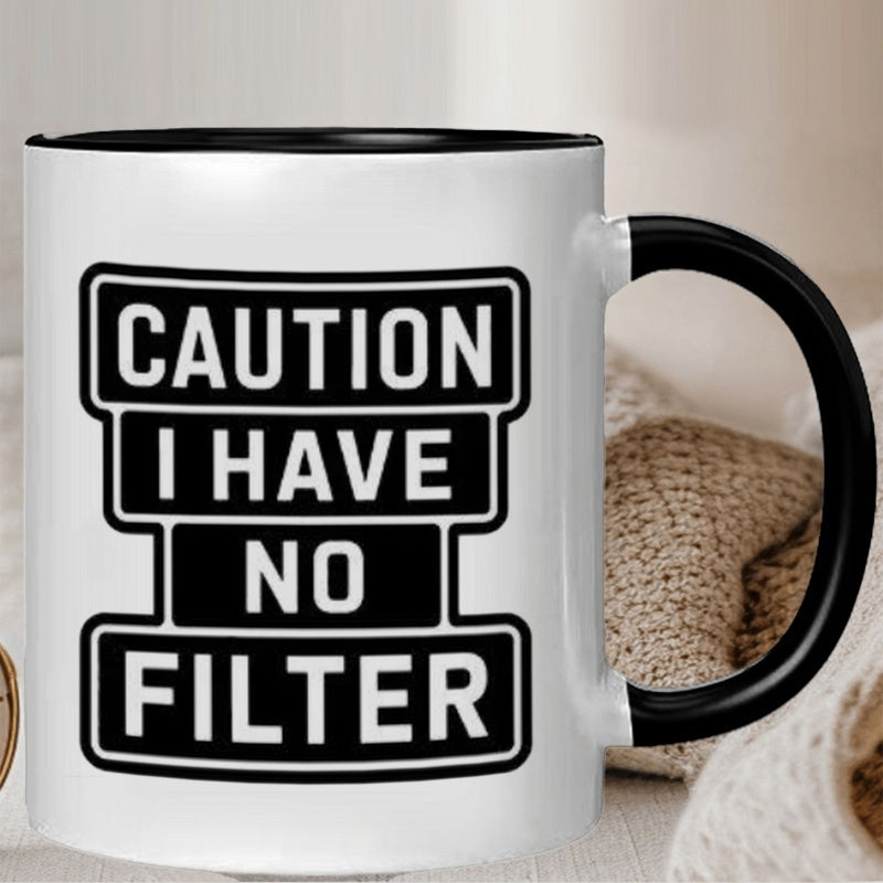Tailorly Black Accent 11 oz Mug - i have funny text