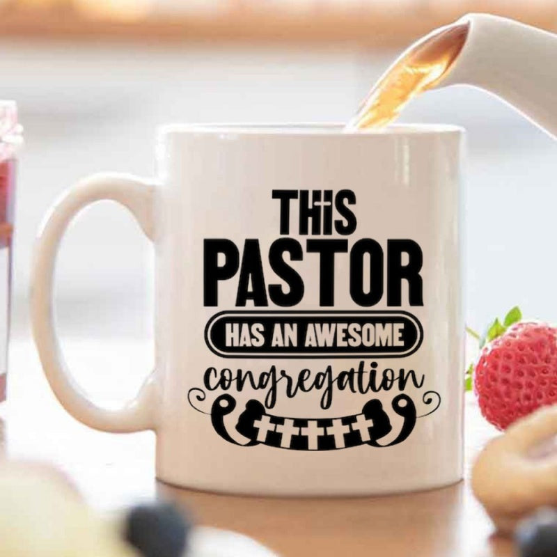 Tailorly White Ceramic 11 oz Mug - this pastor has an awesome design inspirational church gift for pastors thanksgivin