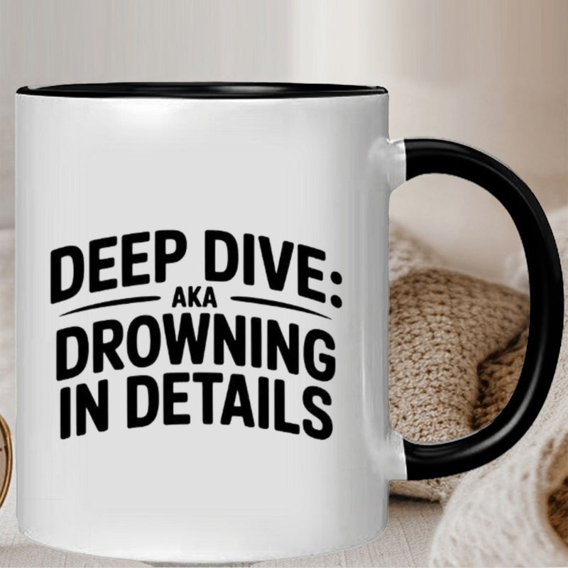 Tailorly Black Accent 11 oz Mug - aka drowning pattern