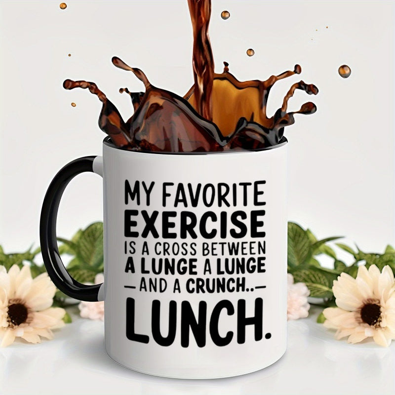 Tailorly Black Accent 11 oz Mug - funny exercise quote