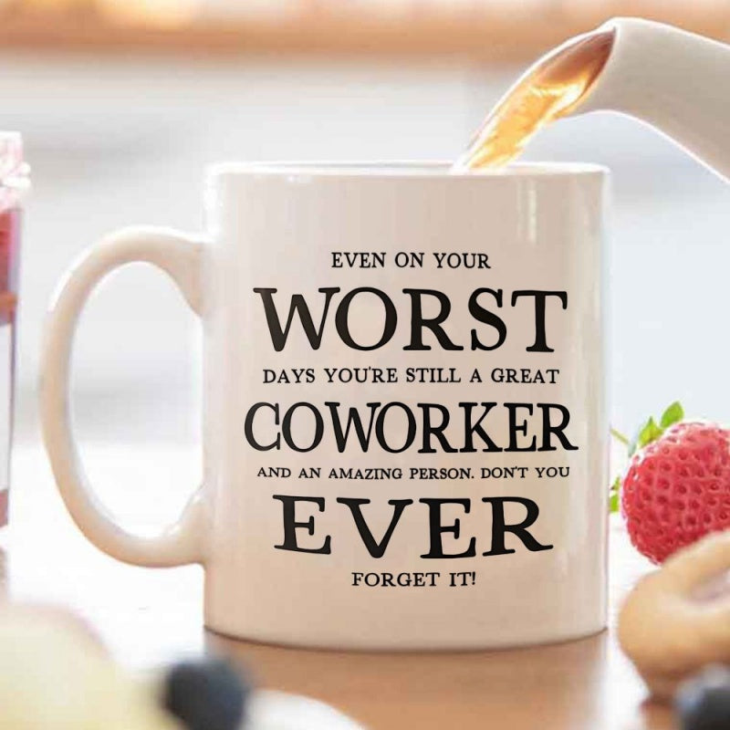 Tailorly White Ceramic 11 oz Mug - sarcastic coworker quotes