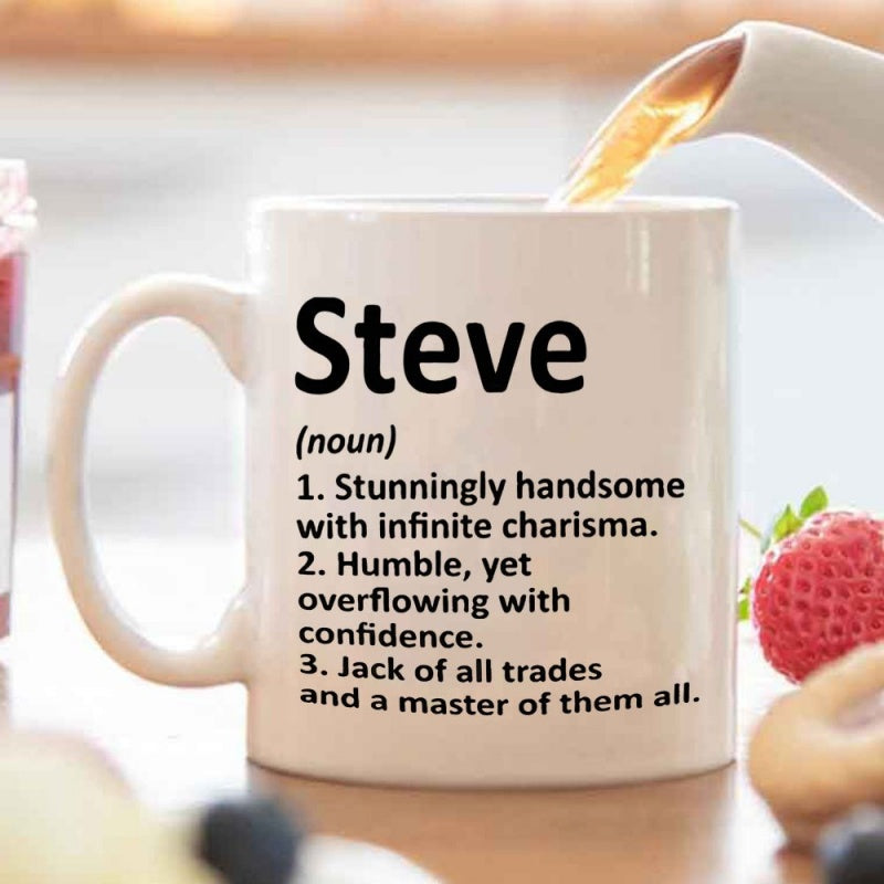 Tailorly White Ceramic 11 oz Mug - funny dictionary definition text