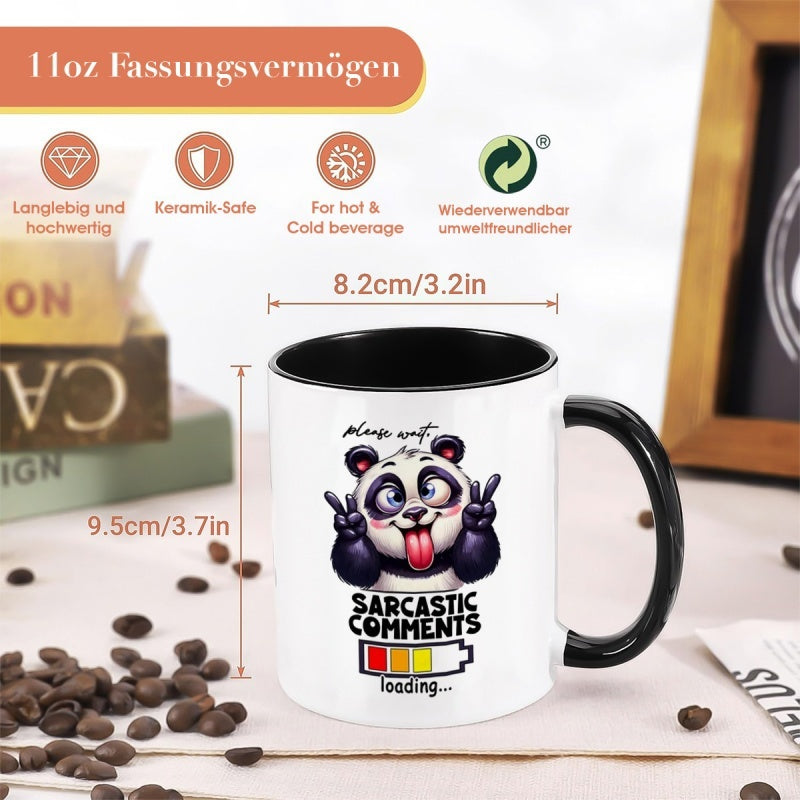 Tailorly Black Accent 11 oz Mug - sarcastic funny comment bilingual text