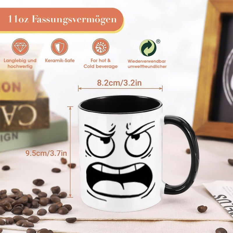 Tailorly Black Accent 11 oz Mug - cartoon humorous graphics