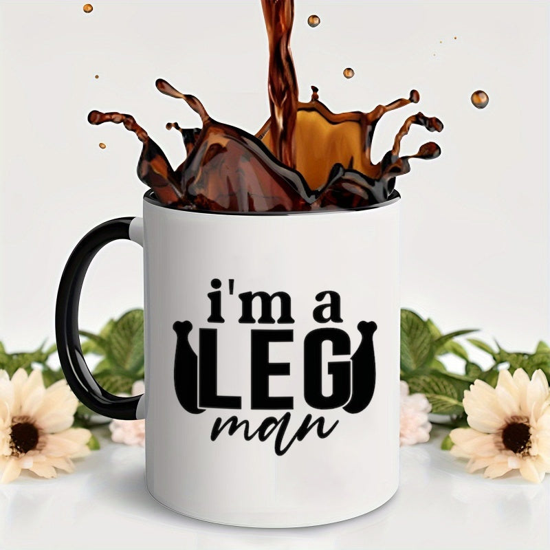 Tailorly Black Accent 11 oz Mug - leg graphic
