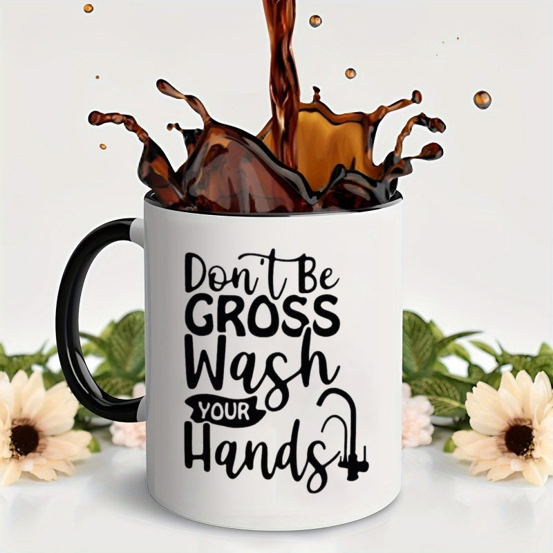 Tailorly Black Accent 11 oz Mug - motivational and hygiene themed design