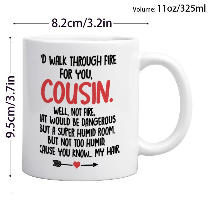 Tailorly White Ceramic 11 oz Mug - fire pun