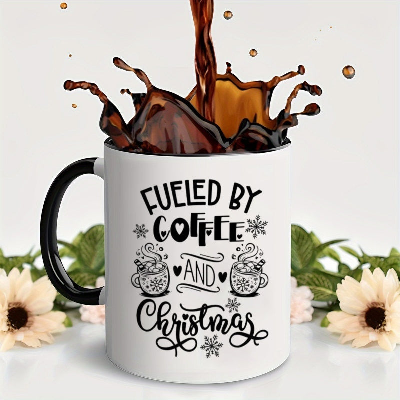 Tailorly Black Accent 11 oz Mug - coffee and christmas