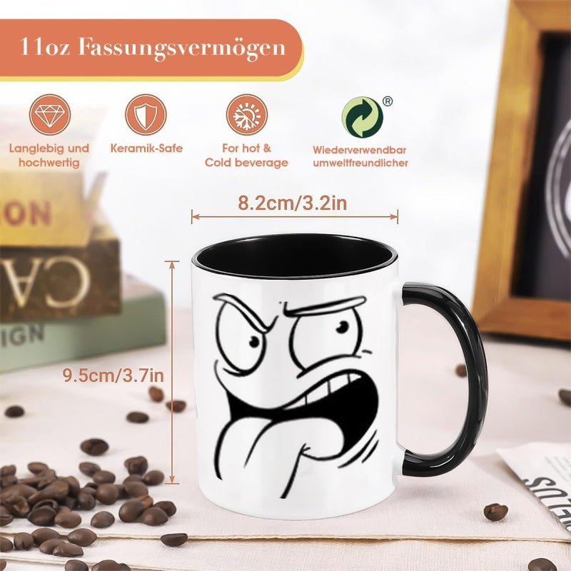Tailorly Black Accent 11 oz Mug - funny text