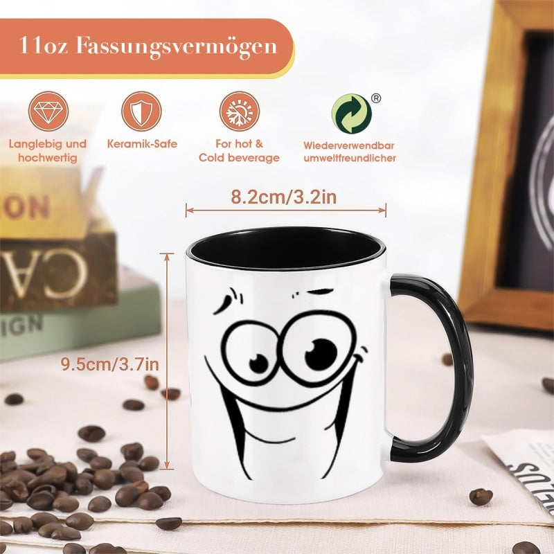 Tailorly Black Accent 11 oz Mug - big eyes
