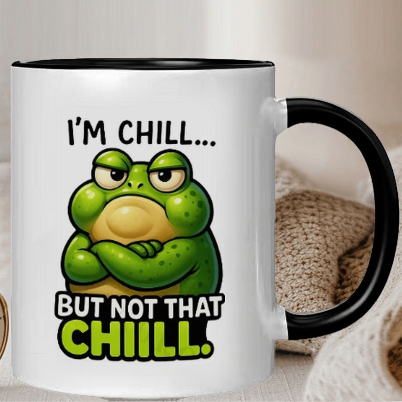 Tailorly Black Accent 11 oz Mug - cute frog
