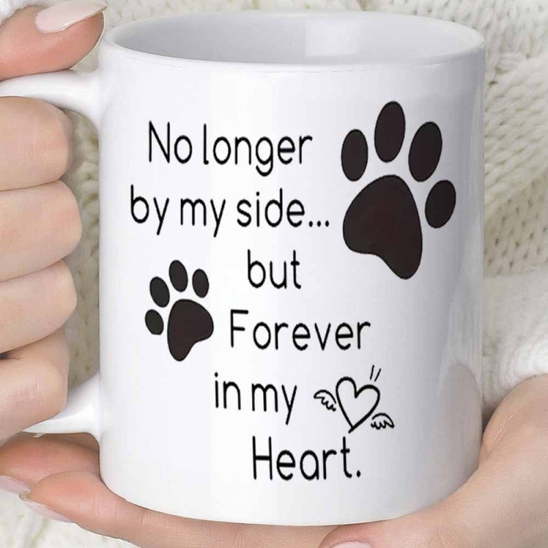 Tailorly White Ceramic 11 oz Mug - paw print