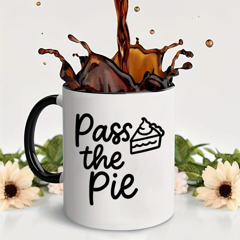 Tailorly Black Accent 11 oz Mug - pass the pie and pie patterns