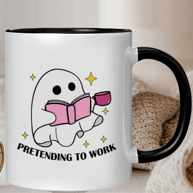 Tailorly Black Accent 11 oz Mug - funny reading book