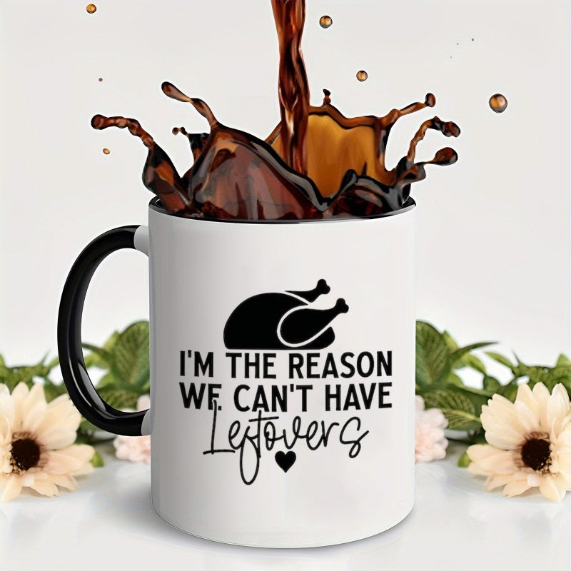 Tailorly Black Accent 11 oz Mug - we cant have turkey