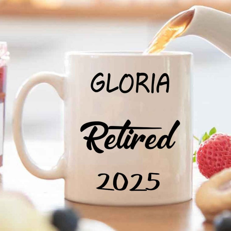 Tailorly White Ceramic 11 oz Mug - retired 2025 with retro cursive lettering