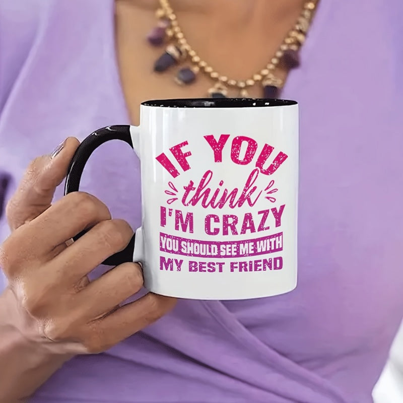 Tailorly Black Accent 11 oz Mug - 1pc ceramic mug 330ml ideal gift for suitable for coffee tea hot chocolate and more_74f86f5d0d4b4686be3567d6e8c6232e