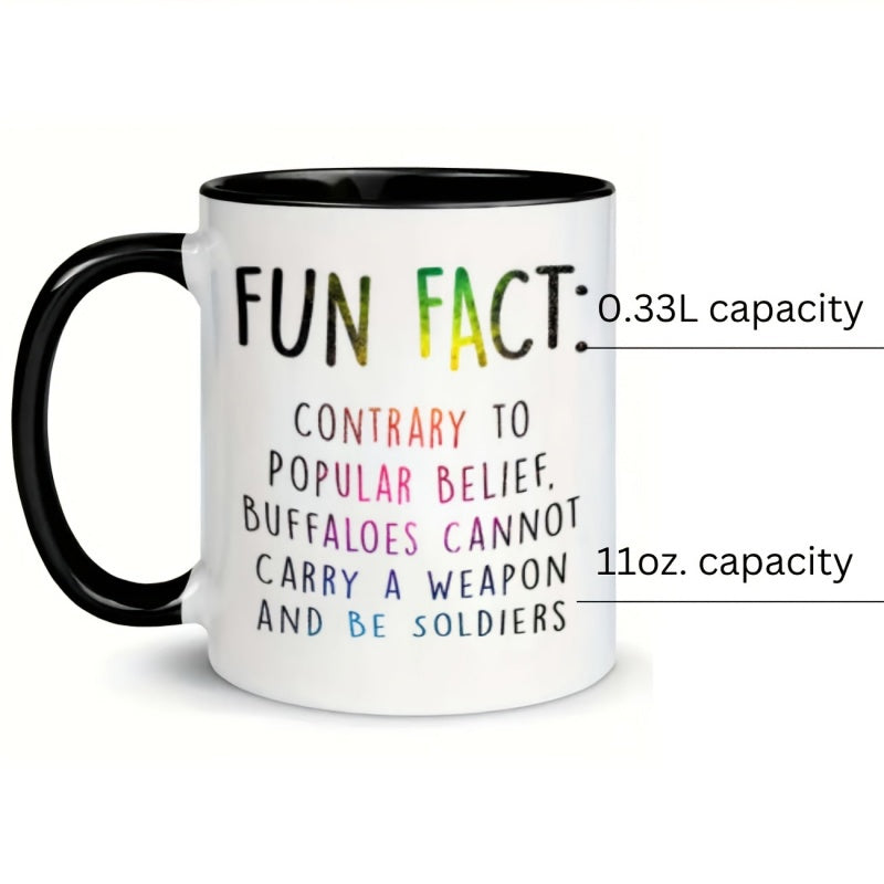 Tailorly Black Accent 11 oz Mug - 1pc ceramic cup for everyday use christmas gifts birthday anniversary gifts 1 11oz ceramic coffee mug ideal