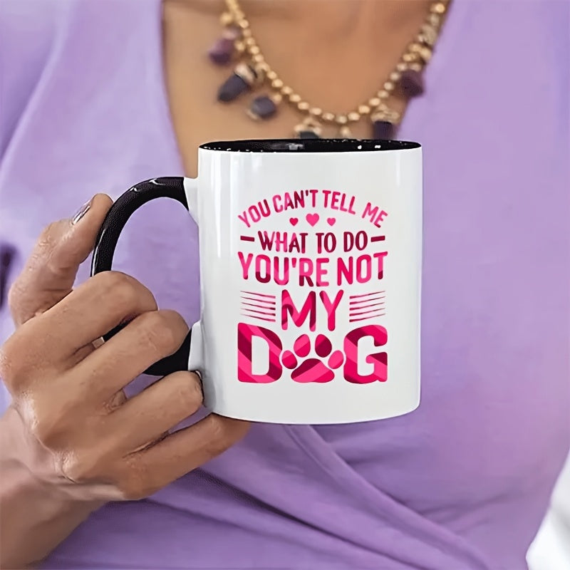 Tailorly Black Accent 11 oz Mug - paw print