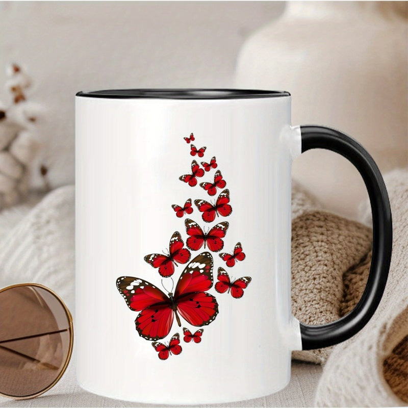 Tailorly Black Accent 11 oz Mug - red print
