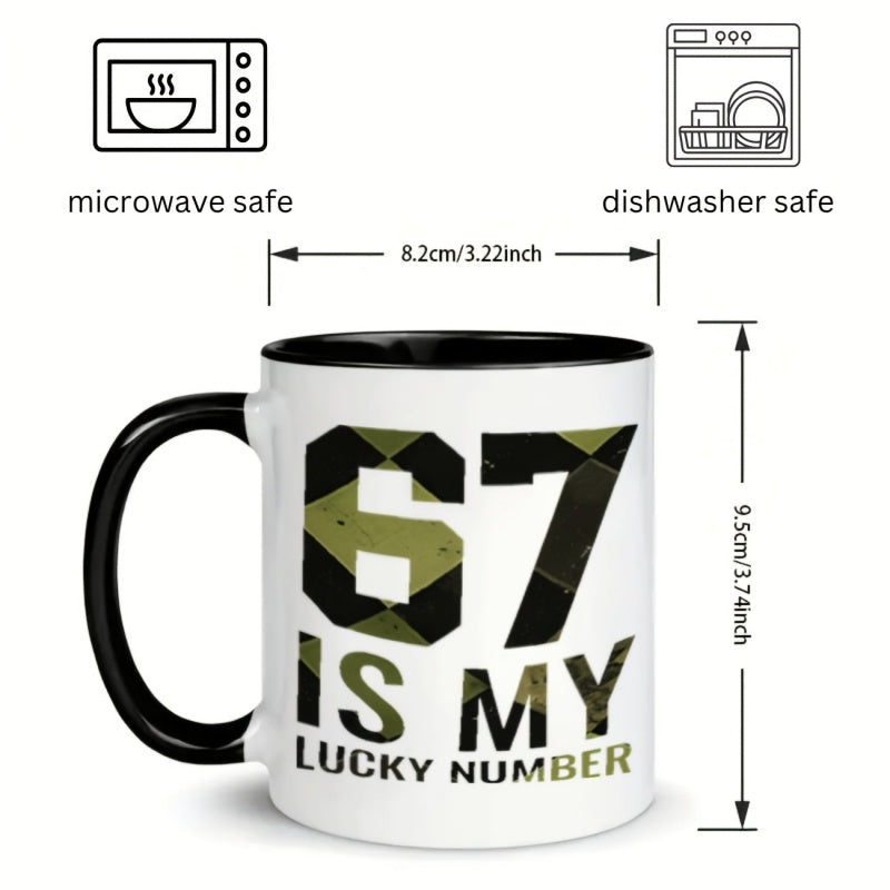 Tailorly Black Accent 11 oz Mug - coffee， cake themed design