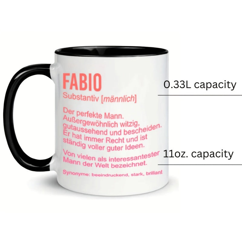 Tailorly Black Accent 11 oz Mug - 1pc 11oz cup ideal larger servings 1pc 11oz extra mug for coffee and tea enthusiasts 1pc 11oz ceramic coffee
