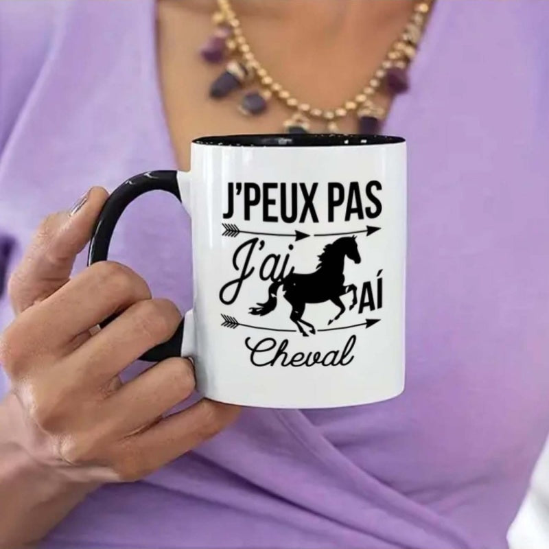 Tailorly Black Accent 11 oz Mug - jpeux pas jai cheval
