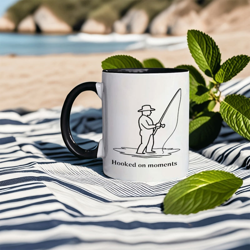 Tailorly Black Accent 11 oz Mug - 1pc ceramic mug ideal for coffee tea hot chocolate thoughtful present for couples keepsake 11 oz office family