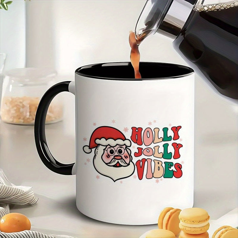 Tailorly Black Accent 11 oz Mug - santa claus