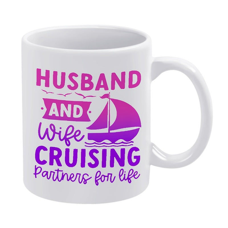 Tailorly White Ceramic 11 oz Mug - 1pc husband and suitable for restaurants and businesses 11 ounces ideal for holiday birthday christmas and thermal