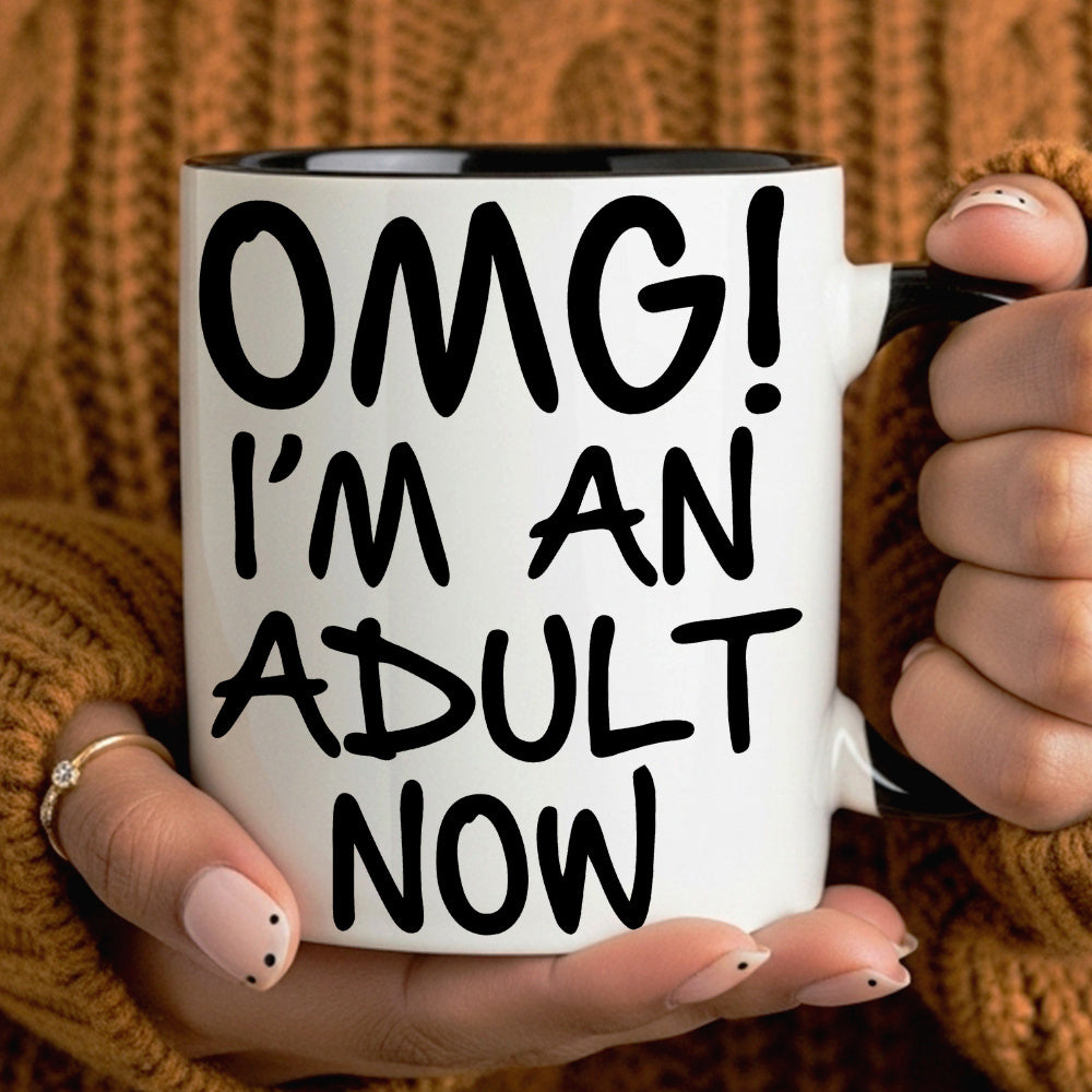 Tailorly Black Accent 11 oz Mug - omg im an adult now
